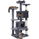 Yaheetech 54in Cat Tree Tower 2 Caves Kitten-Ear Perch B0794T79KM - NEW - Brand New