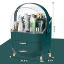 Naorwoy Makeup Storage Organizer, with Two Tier Storage Box and Brush Holder - Brand New
