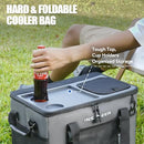 INSMEER SOFT COOLER BAG WITH HARD, 2 CUP HOLDERS, PORTABLE 40L/70 CANS - GRAY - Brand New
