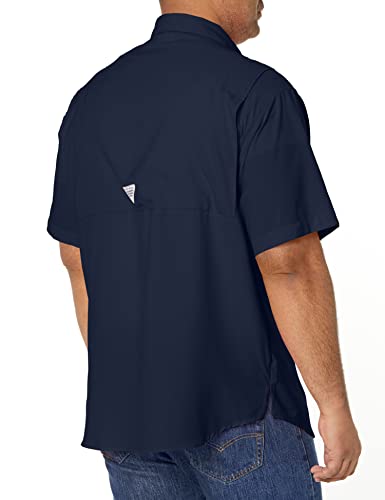 COLUMBIA MEN'S TAMIAMI II SHORT SLEEVE SHIRT - SIZE: MEN L - COLLEGIATE NAVY - Brand New
