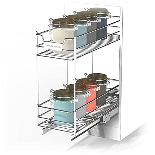 HOME ZONE LIVING PULL OUT KITCHEN CABINET ORGANIZER WITH TWO TIERS OF STORAGE - Like New