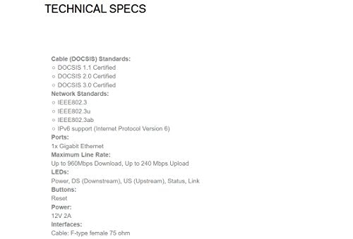 LINKSYS HIGH SPEED DOCSIS 3.0 24X8 CABLE MODEM CM3024 - NO WIFI - Like New