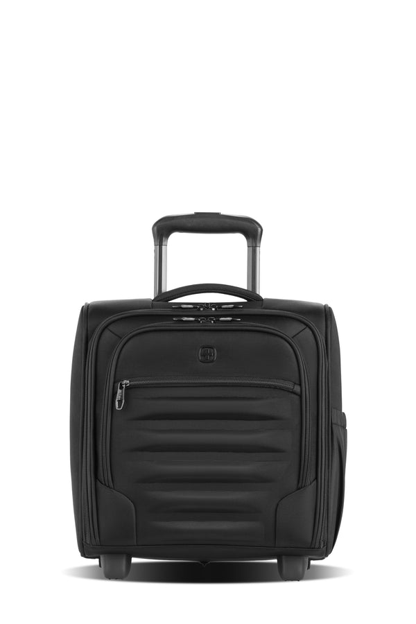 SWISSGEAR CHECKLITE UNDERSEATER CARRY SUITCASE TEAR-RESISTANT 2 WHEELS - BLACK - Like New