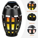 SS SUNSBELL OUTDOOR BLUETOOTH SPEAKER WIRELESS 5.0 LED FLAME LIGHT - BLACK - Like New