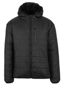SPIRE MEN'S SHERPA LINED HOODED PUFFER JACKET - SIZE: MEN 2XL - BLACK - Like New