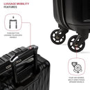 SWISSGEAR 8018 EXPANDABLE LUGGAGE 3-PIECE HARDSIDE WHEEL 80182003 - BLACK - Brand New