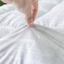 WhatsBedding 5" Duck Feather Bed Mattress Topper King (78x80 in) Grid - Like New