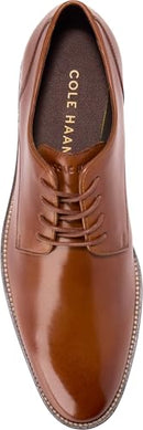 C42274 COLE HAAN LENOX HILL OXFORD MEN SIZE 9 BRITISH TAN/BLACK/DK NATURAL - Like New