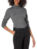 AMAZON ESSENTIALS WOMEN CLASSIC-FIT LIGHTWEIGHT LONG-SLEEVE SWEATER CHARCOAL L - Brand New