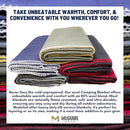 M MCGUIRE GEAR CAMPING WOOL BLANKET BK-260-GY - GREY - Like New