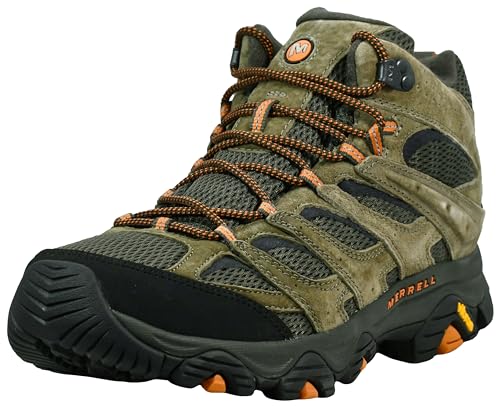 J035867 MERRELL MEN'S MOAB 3 MID HIKING SHOES OLIVE SIZE 11 - Like New