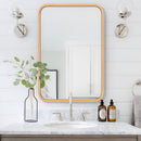 FUWU HOME 1 PACK WOOD BATHROOM MIRROR WALL 18" x 24" FARMHOUSE - NATURAL WOOD - Like New