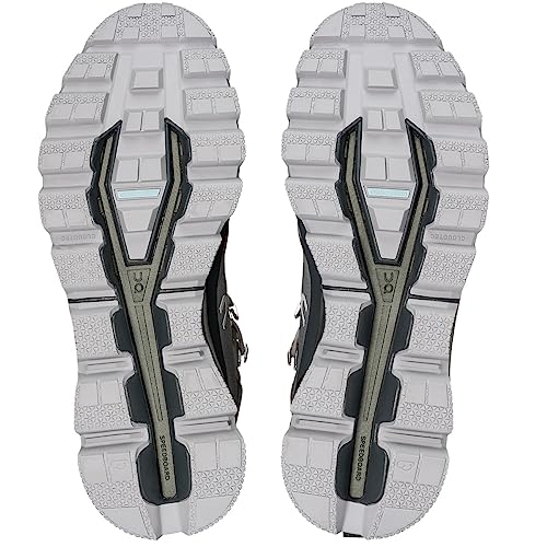 ON MEN'S RUNNING CLOUDROCK WATERPROOF BOOTS - SIZE: MEN 12.5 - KELP/LEAD - Like New