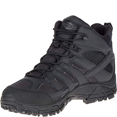 MERRELL 75460360 MOAB 2 MID TACTICAL WATERPROOF DUTY BOOTS - MEN SIZE 9.5 -BLACK - Like New