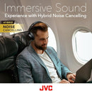 JVC Hybrid Noise Cancelling Wireless Headphones Bluetooth 5.3 HAS95N - Black - Like New
