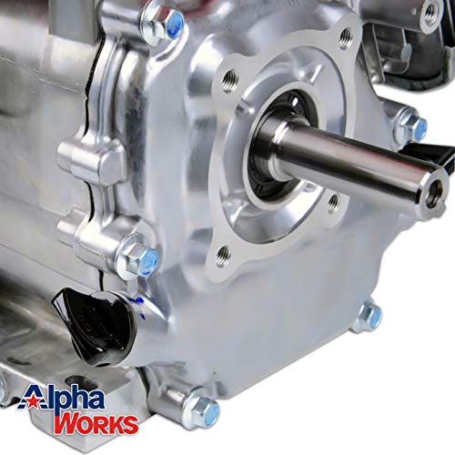 ALPHAWORKS GAS ENGINE 7HP MOTOR HORIZONTAL 4 STROKE OHV RECOIL START - Red/Blue Like New