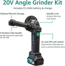 Denali by SKIL 20V Cordless Angle Grinder Kit with 4.0Ah Battery, 2.4A Charger Like New