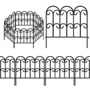Gtongoko 5 Panels Decorative Garden Fence 18" x 7.5 ft B091SX1YTJ - BLACK - Brand New