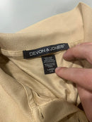 DEVON AND JONES LADIES SHORT SLEEVE SHIRT - SIZE: WOMEN L - TAN - Like New