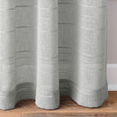MAINSTAYS WOVEN STRIPE SHEER TAB TOP CURTAIN, SINGLE PANEL, 50"W X 84"L - SILVER - Like New