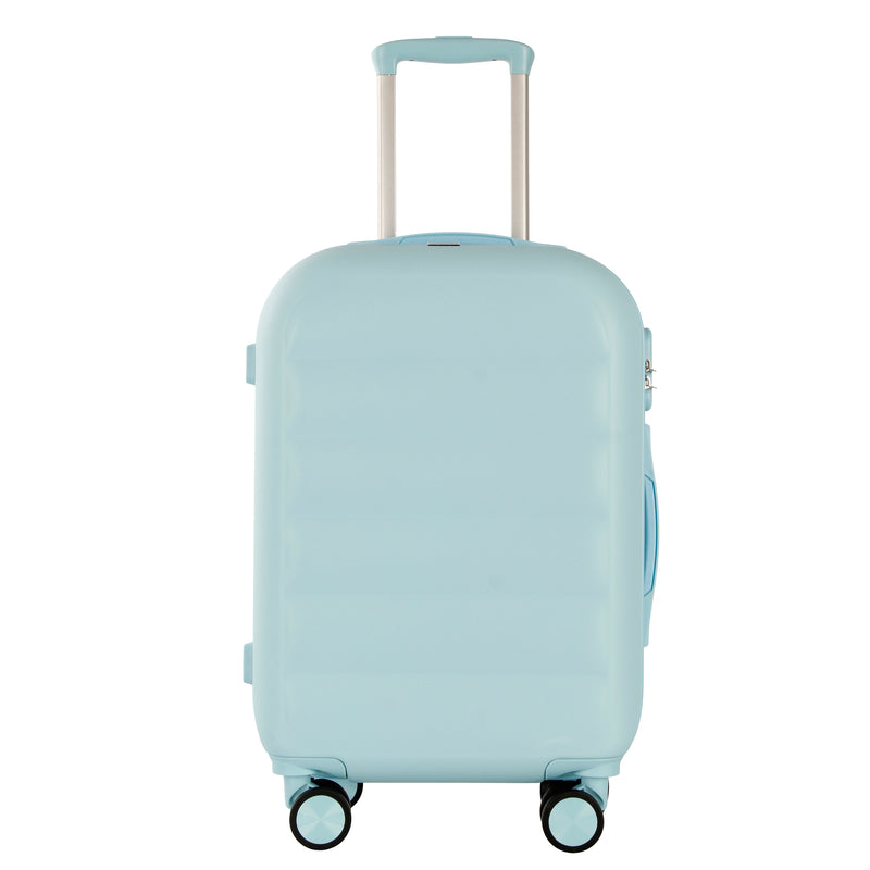 3-PIECE LIOR LUGGAGE SET TSA LOCKS EXPANDABLE FRICTION-RESISTANT - BLUE - Like New