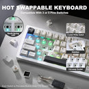 YUNZII AL71 75% MECHANICAL KEYBOARD,WIRELESS BT5.0/USB-C WIRED,MK071E-10 - Like New