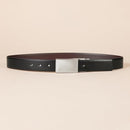 AMAZON ESSENTIALS MEN'S LEATHER REVERSIBLE PLAQUE DRESS BELT SIZE 34 - NEw - Brand New