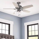 HUNTER 52" TRADITIONAL INDOOR CEILING FAN W LIGHT KIT PULL CHAIN (CC52168-A) - Like New