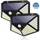 QUNLER OUTDOOR SOLAR LIGHTS 3 MODES WIRELESS IP65 WATERPROOF 2 PACKS - BLACK - Like New
