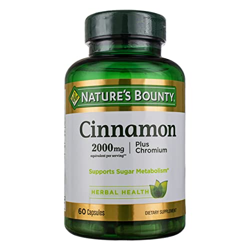 NATURE'S BOUNTY 2000MG CHROMIUM SUGAR METABOLISM SUPPORT, 60 CAPSULES - Brand New