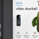 Blink Video Doorbell 2-way Audio 1080p HD Video Wi-Fi Black BDM00200U - Like New