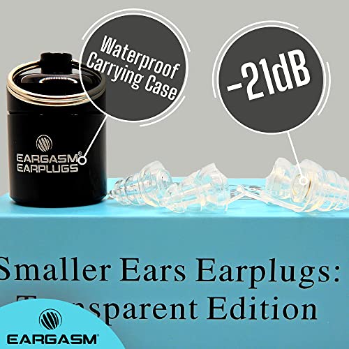 Eargasm Smaller Ears Earplugs - Filtered Nose Reducing, SE-21 - Transparent Like New