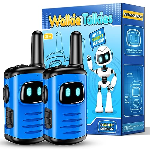 DASTION-99 TOYS KIDS 3-6: DASTION-99 MINI ROBOTS WALKIES TALKIE 2 PACK BLUE Like New