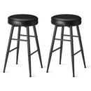 VASAGLE EKHO COLLECTION BAR STOOLS SET OF 2 COUNTER HEIGHT BAR STOOLS - BLACK - Like New