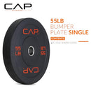 CAP BARBELL RUBBER OLYMPIC BUMPER PLATE | 55LB SINGLE - BLACK - Like New