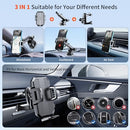 SUUSON UPGRADED 3-IN-1 CAR PHONE HOLDER MOUNT [POWERFUL SUCTION] PHONE MOUNT Like New