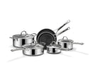 SNOWCLAD POTS AND PANS SET NON STICK 10 PCS HYBRID STAINLESS STEEL COOKWARE SET - Like New