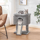 BEWISHOME Small Cat Tree, Cat Tower, Light Grey MMJ24L - Like New