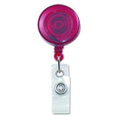 ADVANTUS TRANSLUCENT RETRACTABLE ID CARD REEL 30" EXTENSION RED 12/PACK - Brand New