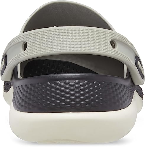 CROCS UNISEX LITERIDE 360 CLOGS - SIZE: WOMEN 7 - ELEPHANT/BLACK - Like New