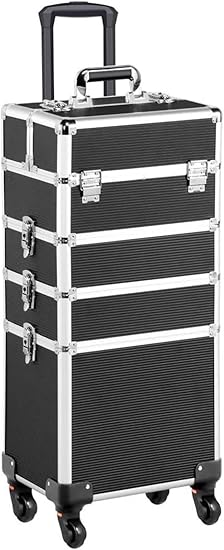 KUSPORT WOMEN'S CENTRAL HARDSIDE EXPANDABLE LUGGAGE WITH SPINNER WHEELS - BLACK - Like New