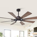 PARROT UNCLE 60" FARMHOUSE INTEGRATED LED WINDMILL CEILING FAN OIL-RUBBED BRONZE - Like New