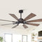 PARROT UNCLE 60" FARMHOUSE INTEGRATED LED WINDMILL CEILING FAN OIL-RUBBED BRONZE - Like New