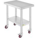 VEVOR STAINLESS WORK TABLE 29.9 X 18.1 X 33.9 IN COMMERCIAL - - Scratch & Dent