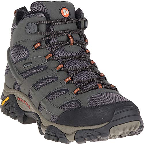 Merrell Men's Moab 2 MID GTX High Rise Hiking Boots Grey Beluga Size 11 - Like New