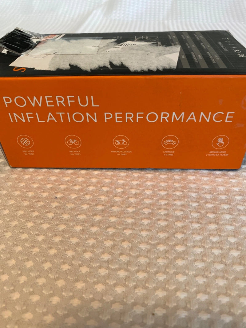 SKIGHT TIRE INFLATOR, EMERGENCY TIRE SOCCER BASKETBALL INFLATOR - BLACK/ORANGE - Like New