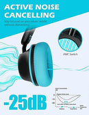 SuperEQ S2 Active Noise Cancelling Headphones On-Ear Headphones SUEQ-S2 -Blue - Like New
