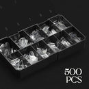 Aprés Gel-X® Natural Coffin Short Tip Box 500pc Gel-X Tips 11 Sizes 00-9 - Brand New
