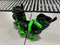 ROLLER DERBY GREEN WIRE KIDS' ADJUSTABLE QUAD SKATES -SIZE: S 12-2 - BLACK/GREEN - Like New