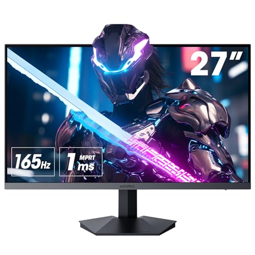 KOORUI 27" Gaming Monitor, FHD 1080p 165hz Mointor with 1ms (MPRT) Response Time - Like New